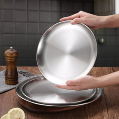 SOGA 14cm Premium Silver Grilling Plate Durable, Heat Resistant Perfect for BBQs and Outdoor Cooking Kitchen Essential