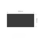 SOGA 2X Light Blue-Gray Tassel Throw Blanket 160x200cm Soft Polyester $ 155