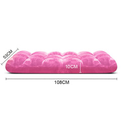 SOGA 4X Floor Recliner Folding Lounge Sofa Futon Couch Folding Chair Cushion Light Pink