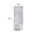 SOGA 30.5cm Handcrafted Clear Glass Vase Classic Design for Home Decor