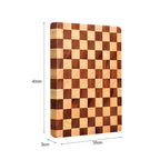 SOGA 40cm Premium Checkered Pattern Wooden Multi-Wood Cutting Board