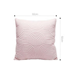 SOGA 2X 50cm Pink Textured Geometric Pattern Decorative Throw Pillow $ 119