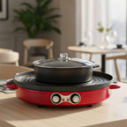 SOGA 2X 2-in-1 44CM Electric Hot Pot BBQ Grill Maifan Stone Non-Stick Coating 2100W $ 452