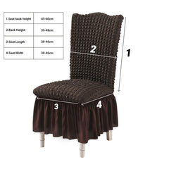 SOGA 2X Coffee Chair Cover Seat Protector with Ruffle Skirt Stretch Slipcover Wedding Party Home Decor