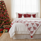 SOGA Christmas Bundle – 2 Red Snowman Lumbar Pillow & Red Christmas Tree Fleece Throw Blanket $ 200