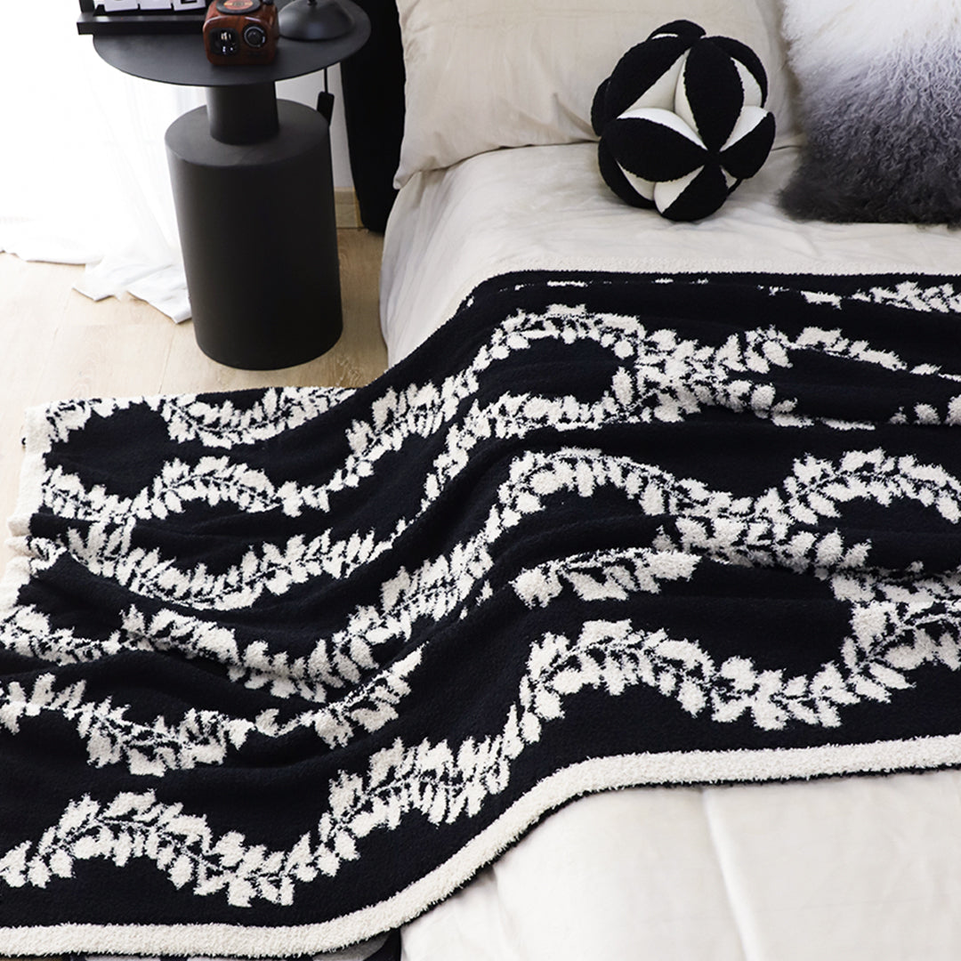 SOGA 2X 130x170cm Throw Blanket Retro Vine Pattern Casual Stylish Cozy