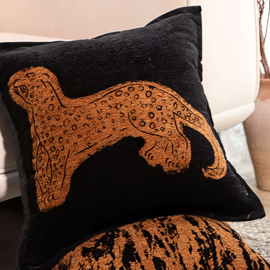 SOGA 2X 45cm Modern Charcoal Gray Leopard Pattern Throw Pillow $ 133