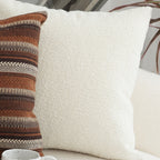 SOGA 50cm White Throw Pillow Premium Polyester Fiber and Cotton for Home Decor