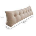SOGA 4X 180cm Beige Triangular Wedge Bed Pillow Headboard Backrest Bedside Tatami Cushion Home Decor