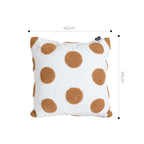 SOGA Tufted Cushion 45cm White Brown Polka Dot Circle Pattern Decorative Throw Pillow $ 66