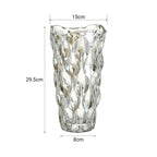 SOGA 29cm Glass Clear Vase Crystal VASE Thick Modern Home Decor