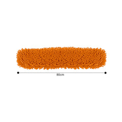 SOGA 5X 80x12 Orange Microfiber Flat Mop Floor Cleaning Pads Rotating Dust Remover
