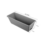 SOGA 49.5cm Gray Rectangular Planter Vegetable Herb Flower Outdoor Plastic Box with Holder Balcony Garden Decor Set of 3
