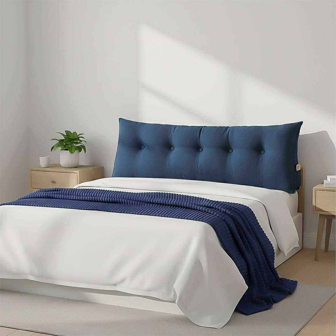 SOGA Home & Living Bundle – Blue Triangular Wedge Pillow & Blue Striped Flannel Throw $ 0