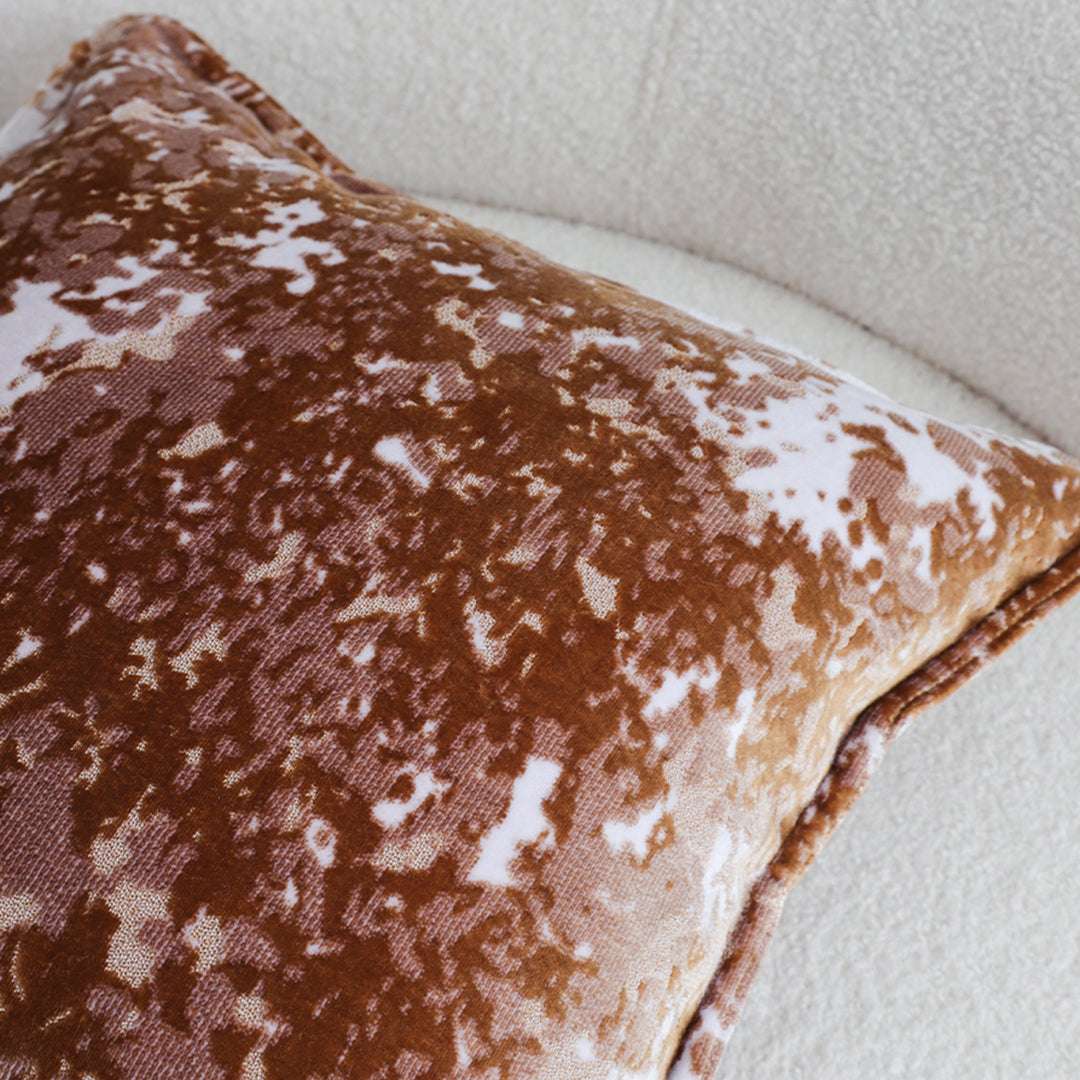 SOGA 2X 50cm Brown White Crushed Velvet Decorative Throw Pillow $ 129