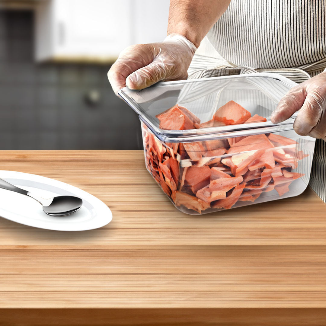 SOGA 2X 150mm Clear Gastronorm GN Pan 1/6 Food Tray Storage