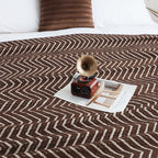 SOGA Chocolate Brown Throw Blanket 130x170cm Soft Polyester