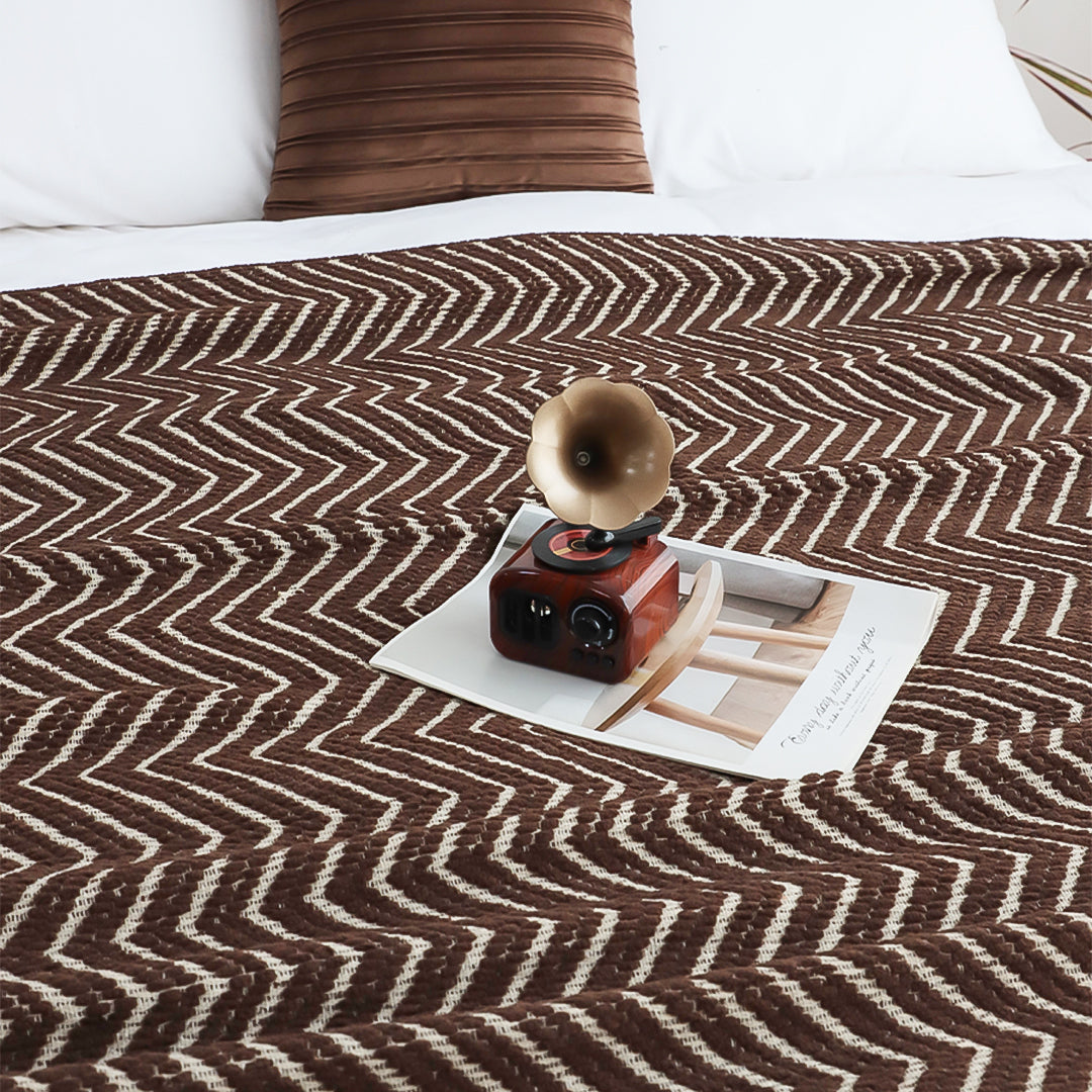 SOGA Chocolate Brown Throw Blanket 130x170cm Soft Polyester