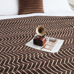 SOGA Chocolate Brown Throw Blanket 130x170cm Soft Polyester