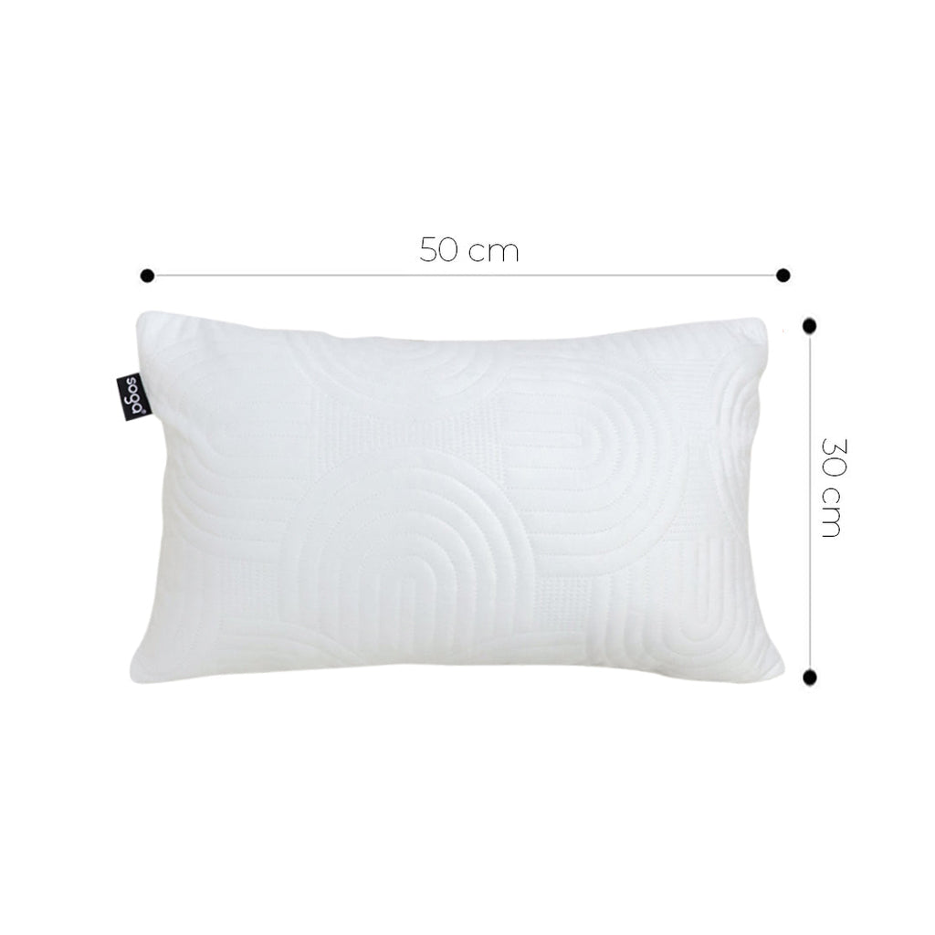 SOGA 30cm White Textured Geometric Pattern Decorative Throw Pillow $ 61
