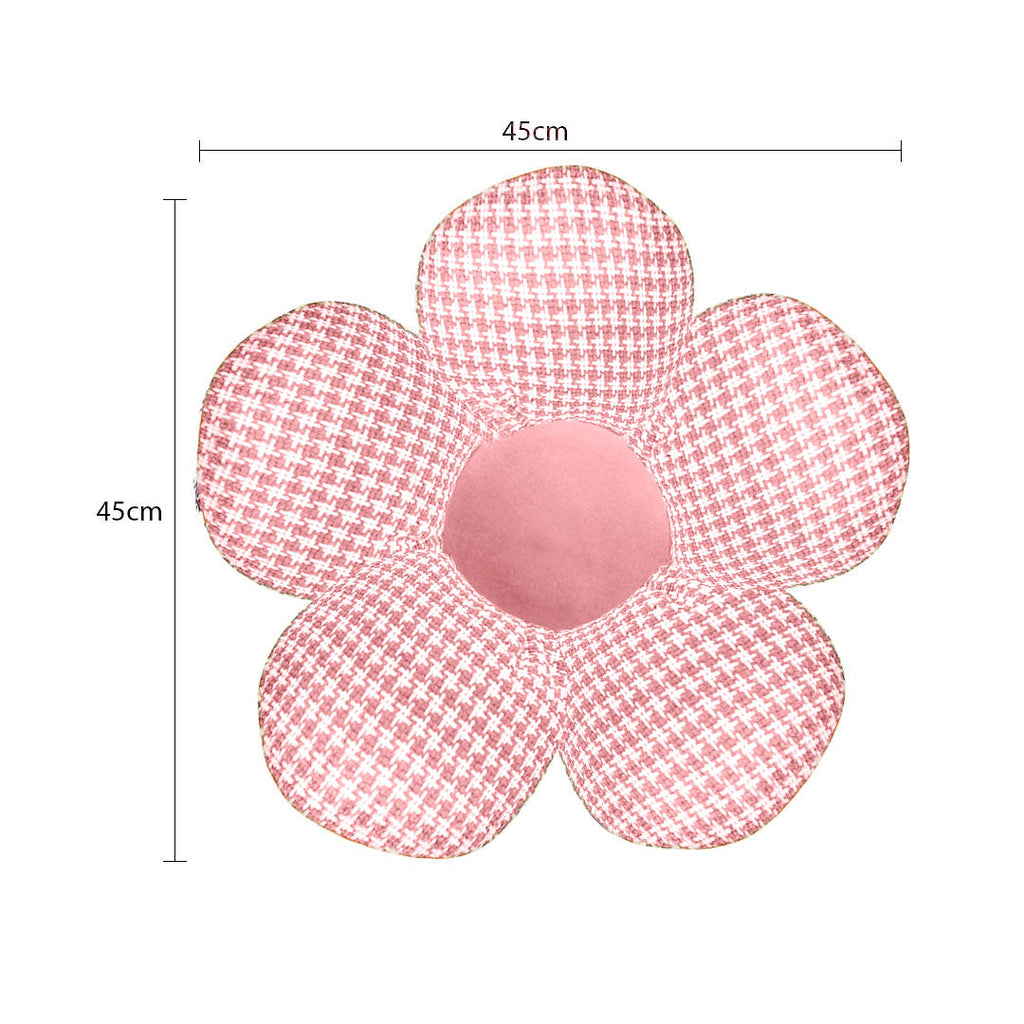 SOGA Pink Flower Cushion Shaped for Floor and Sitting Throw Pillow