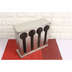 SOGA Stainless Steel Buffet Restaurant Spoon Utensil Holder Storage Rack 4 Holes