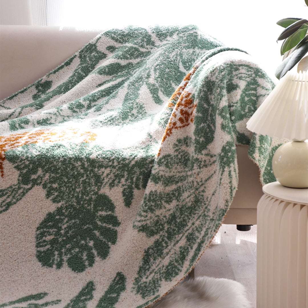 SOGA 2X Tropical Leaf Print Throw Blanket 130x180cm Soft Polyester $ 237