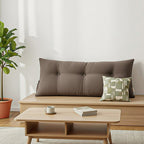 SOGA 100cm Coffee Triangular Wedge Bed Pillow Headboard Backrest Bedside Tatami Cushion Home Decor