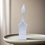 SOGA 40cm White Resin Sculpture – Minimalist Abstract Art for Decor