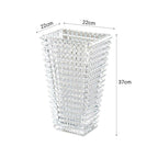 SOGA 28cm Handcrafted Clear Glass Vase Classic Design for Home Decor