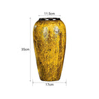 SOGA 35x17cm Yellow Large Ceramic Flower Vase Elegant Living Room Home Decor