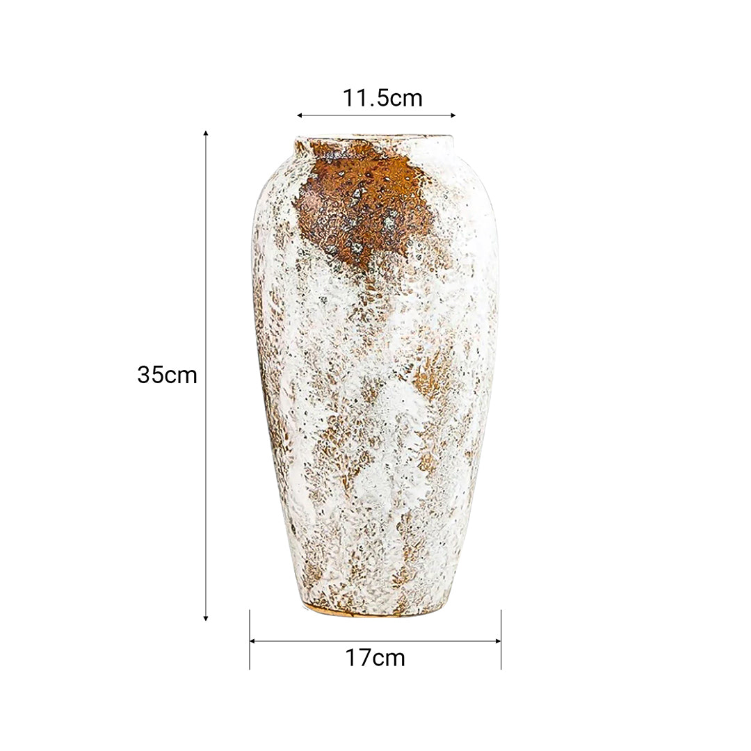 SOGA 35x17 Gradient White Large Ceramic Flower Vase Elegant Living Room Home Decor