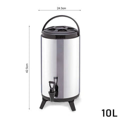 SOGA 6 x 10L Portable Insulated Cold/Heat Coffee Tea Beer Barrel Brew Pot With Dispenser