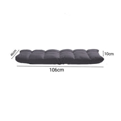 SOGA 4X Grey Lounge Floor Recliner Adjustable Gaming Sofa Bed Foldable Indoor Outdoor Backrest Seat Home Office Decor