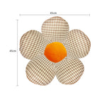 SOGA Orange Flower Cushion Shaped for Floor and Sitting Throw Pillow