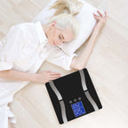 SOGA 2X Glass LCD Digital Body Fat Scale Bathroom Electronic Gym Water Weighing Scales Black