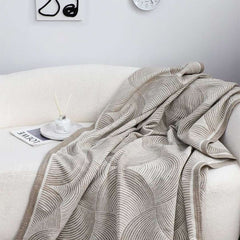 SOGA 2X Beige Geometric Swirl Throw Blanket 130x180cm Polyester $ 155