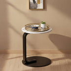 SOGA Home & Living Bundle – White Marble Mini Side Table & Gold Round Mirror Tray Organizer $ 0