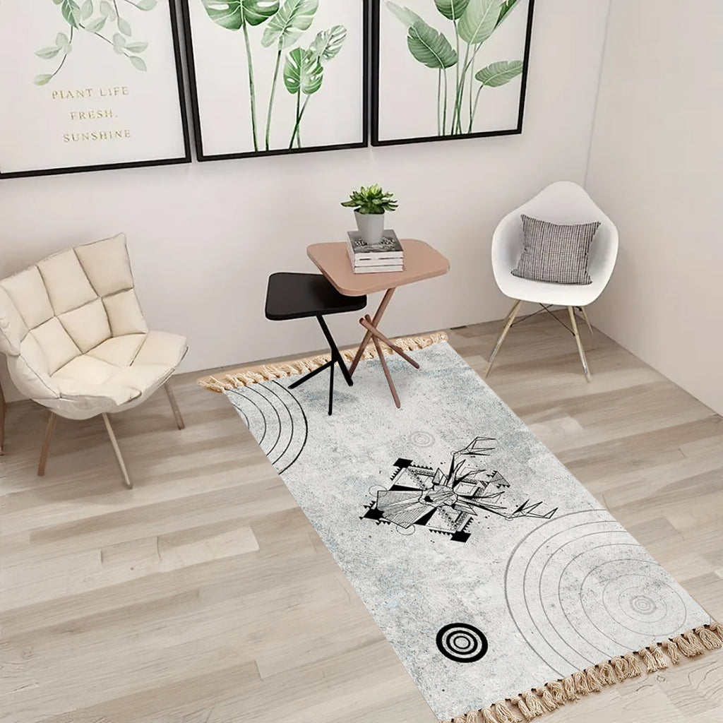 SOGA 2X 90cm Woven Minimalist Bedroom Area Rug Carpet Home Decor