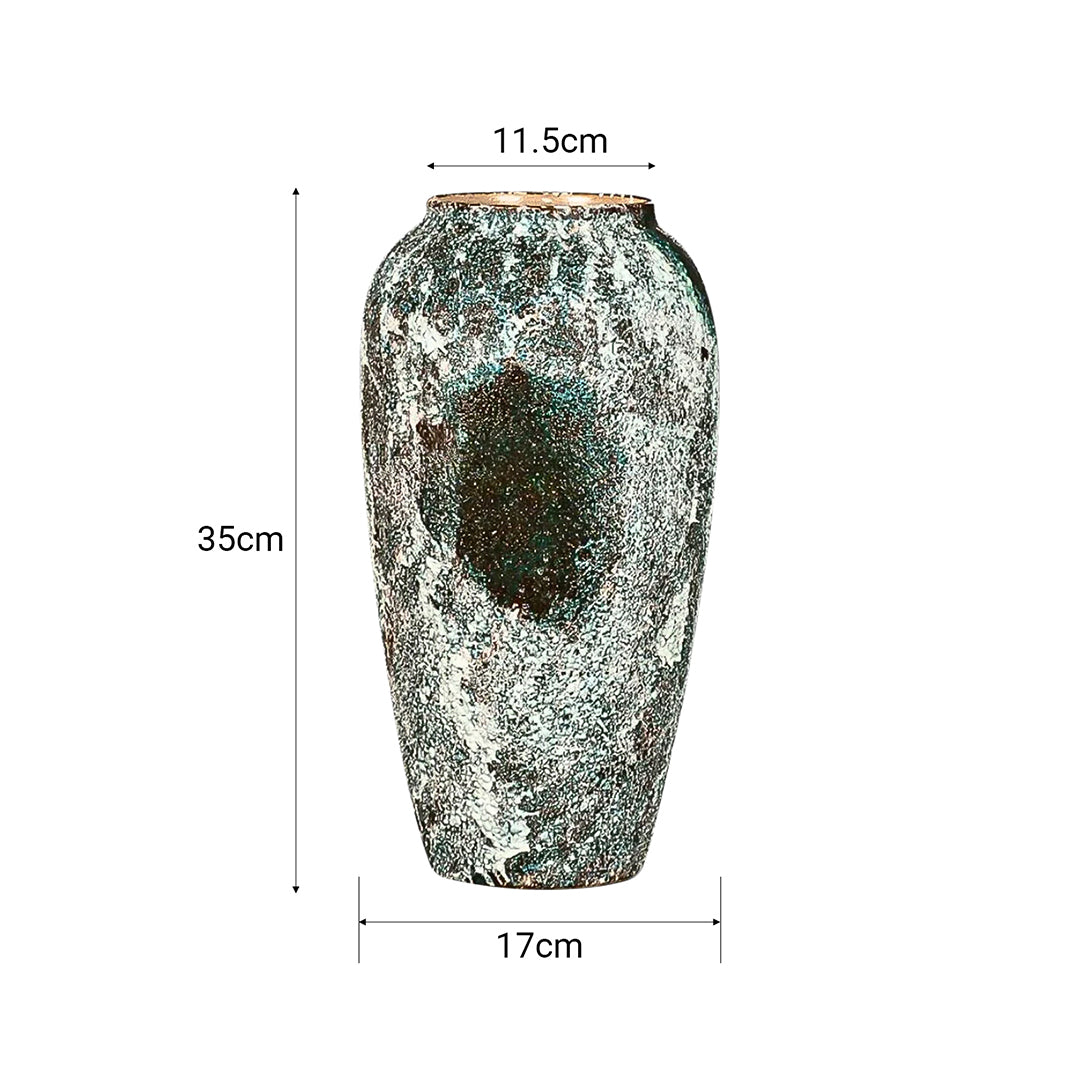 SOGA 35x17cm Green Large Ceramic Flower Vase Elegant Living Room Home Decor