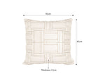 SOGA 45cm Bohemian Cream Tufted Grid Pattern Decorative Throw Pillow