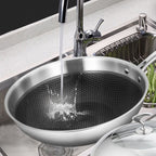 SOGA 2X 18/10 Stainless Steel Fry Pan 30cm Frying Pan Top Grade Cooking Non Stick Interior Skillet with Lid