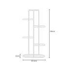 SOGA 2X 6 Tier 7 Pots White Metal Plant Rack Flowerpot Storage Display Stand Holder Home Garden Decor