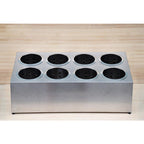 SOGA 2X 18/10 Stainless Steel Commercial Conical Utensils Cutlery Holder with 8 Holes