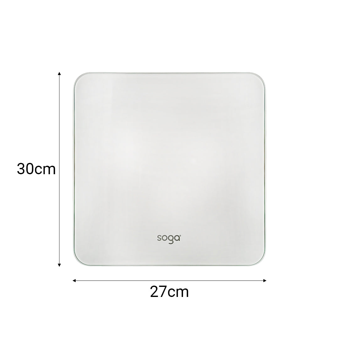 SOGA 2X 180kg Digital Fitness Weight Bathroom Gym Body Glass LCD Electronic Scales White