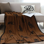 SOGA 2X Black Brown Animal Print Throw Blanket 130x180cm Polyester $ 189