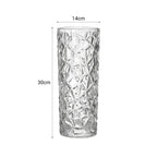 SOGA 14x30cm Heavy Duty Glass Vase Crystal Clear Design for Home Décor
