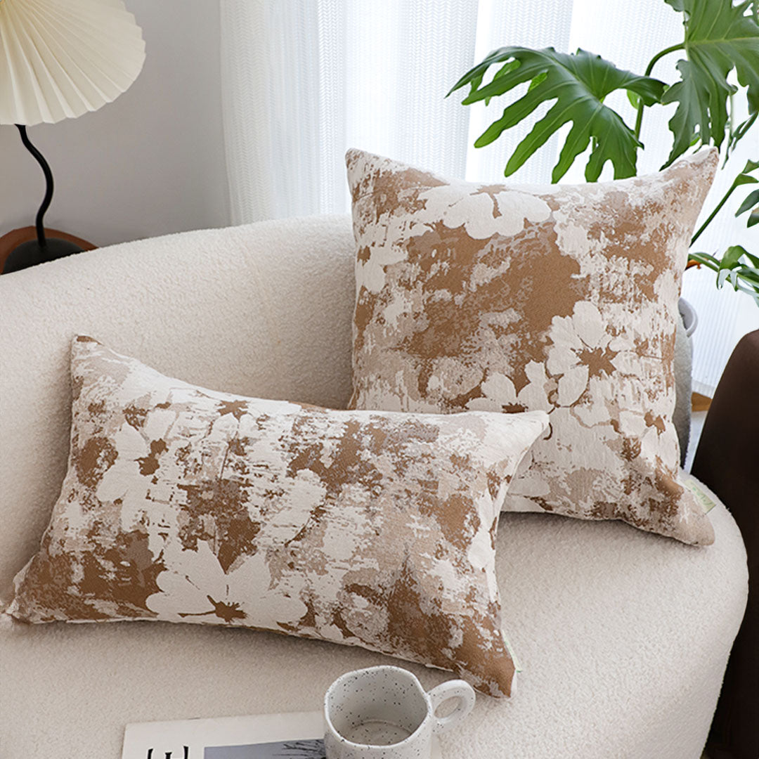 SOGA 2X 50cm Rustic Weathered Paint Effect Decorative Lumbar Throw Pillow