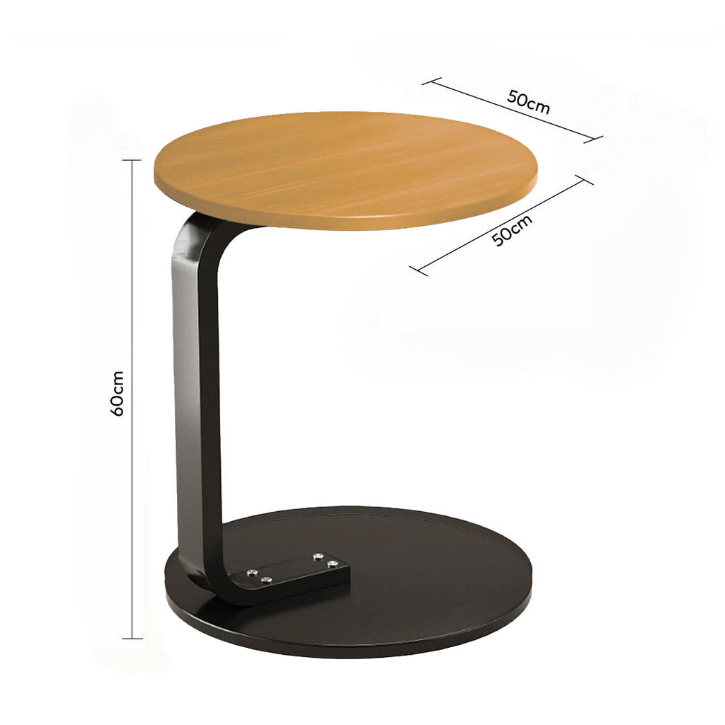 SOGA 2X 50cm Wood Board Mini Side Table Movable Lightweight w/ Black Frame