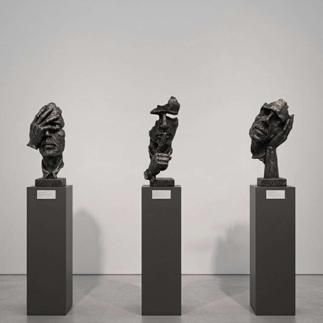 SOGA Home & Living Bundle – Abstract Resin Face Sculptures for Modern Art Home Decor $ 0